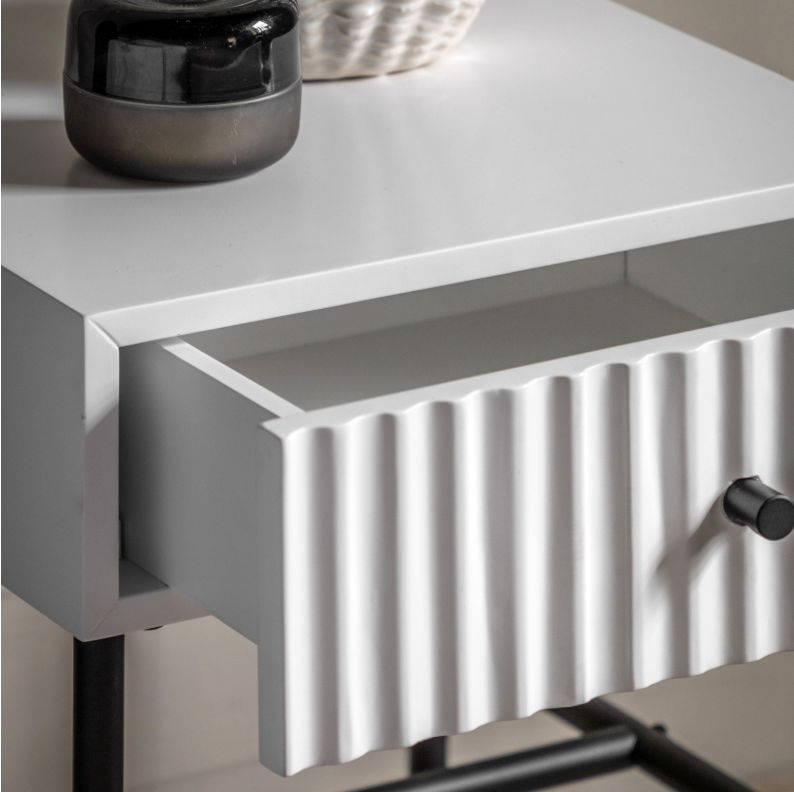 Arabella Bedside Table - White