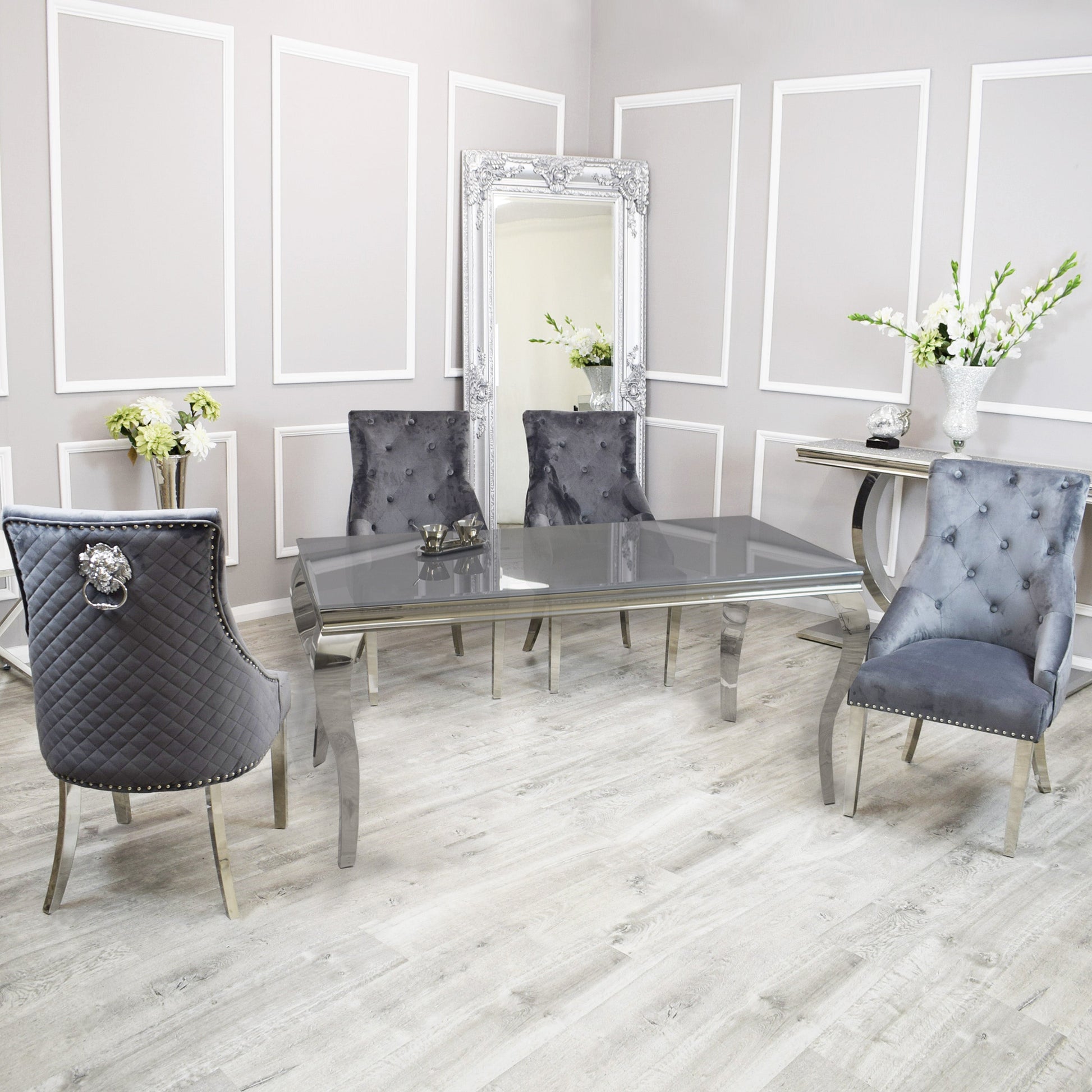 Louis Dinning Table Set with Bentley Chairs