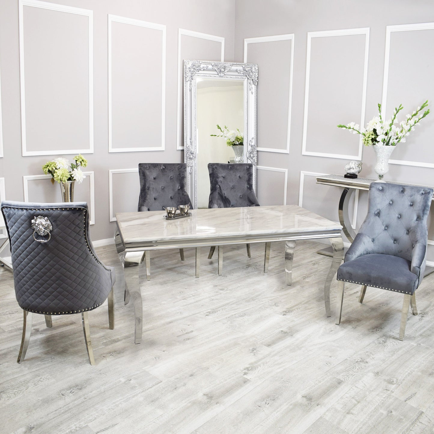 Louis Dinning Table Set with Bentley Chairs