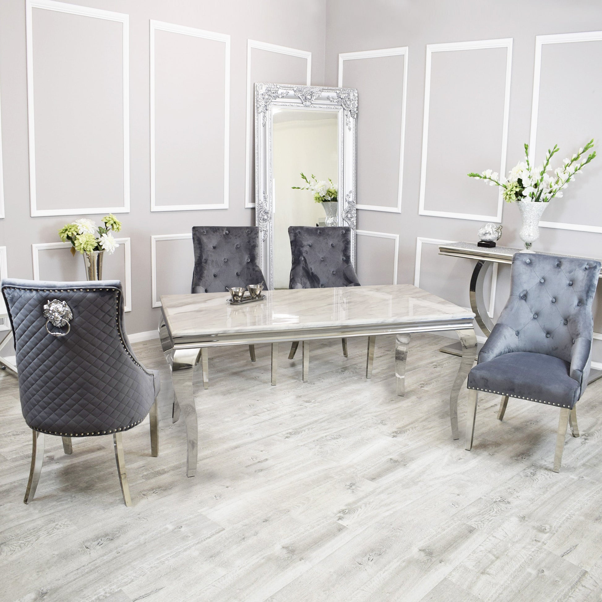 Louis Dinning Table Set with Bentley Chairs