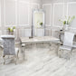 Silver Chrome Dinning Table with Nicole Chairs