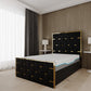 BLACK AND GOLD LUXE BED