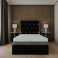 BLACK AND GOLD LUXE BED