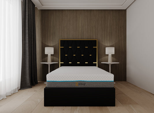 BLACK AND GOLD LUXE BED