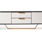 Amal Ribbed Furniture Range - Black, White & Gold