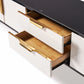 Amal Ribbed Furniture Range - Black, White & Gold