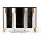 Amal Ribbed Furniture Range - Black, White & Gold