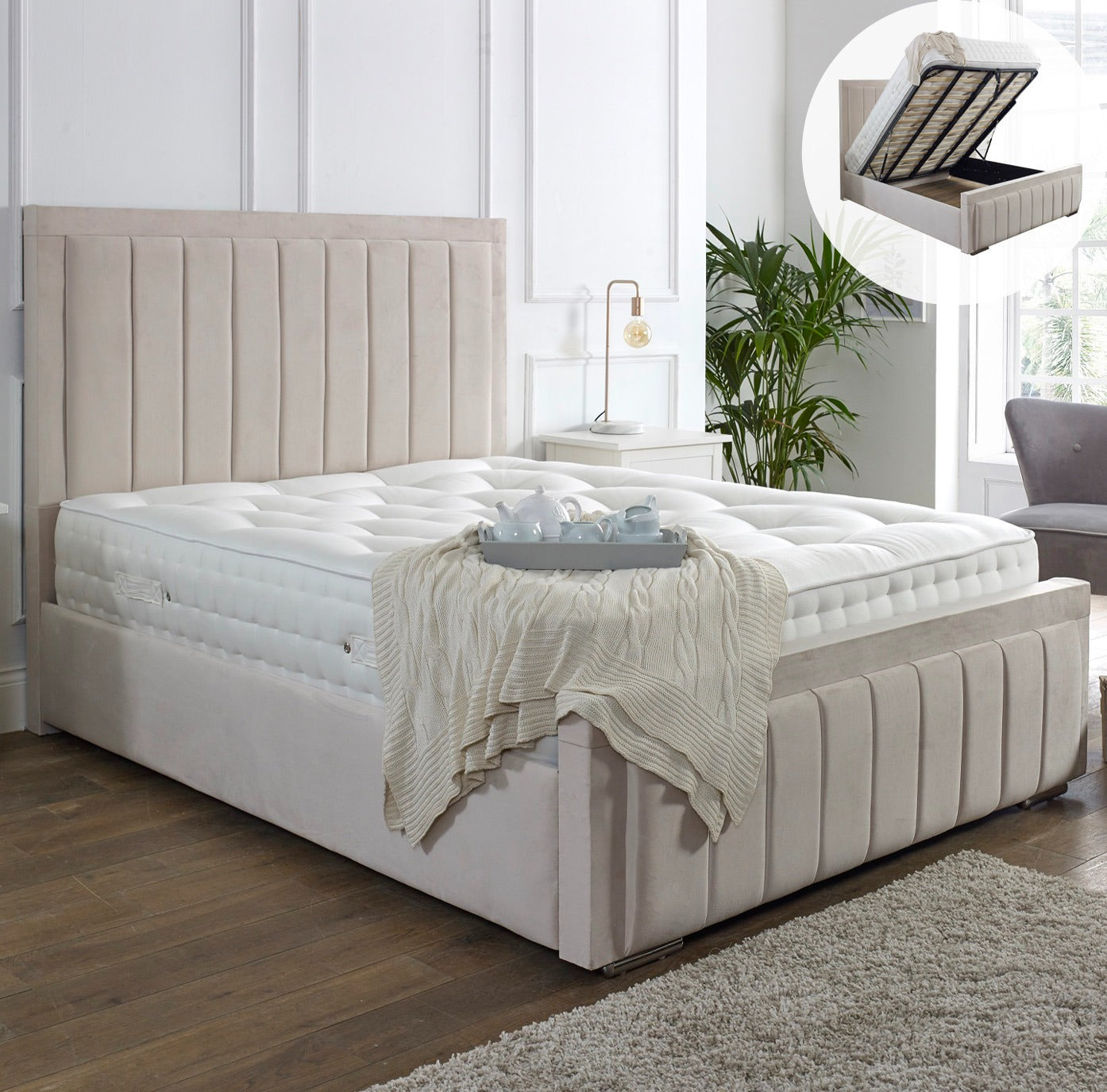 Giselle Ottoman Storage Bed - Optional Mattress