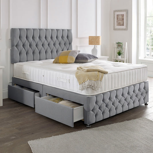 Beirut Matching Headboard & Footboard Divan Set - Choice of Mattress and Optional Storage