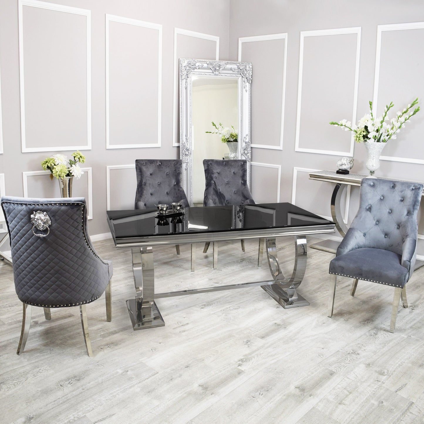 Louis Dinning Table Set with Bentley Chairs