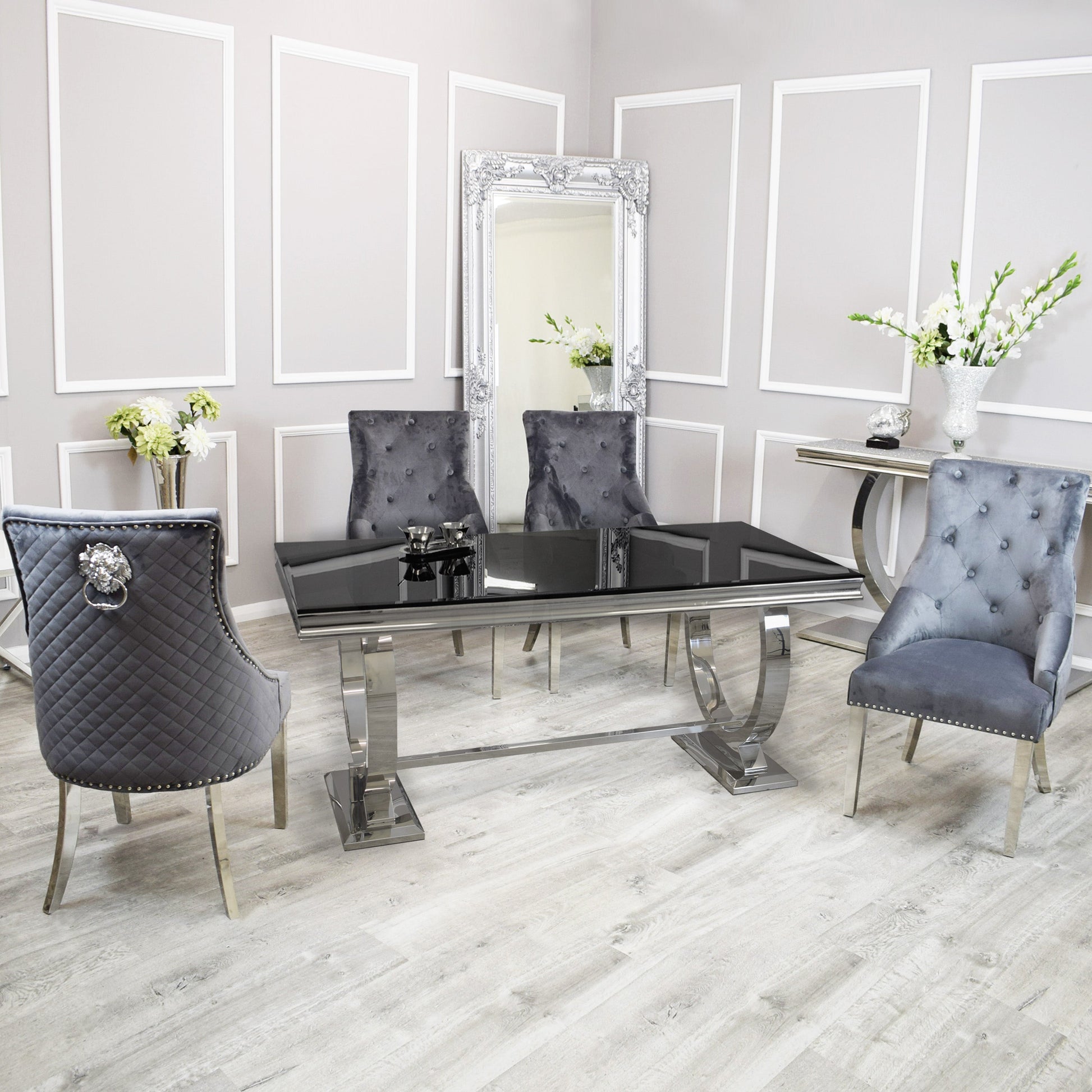 Louis Dinning Table Set with Bentley Chairs