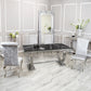 Silver Chrome Dinning Table with Nicole Chairs