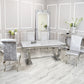 Silver Chrome Dinning Table with Nicole Chairs