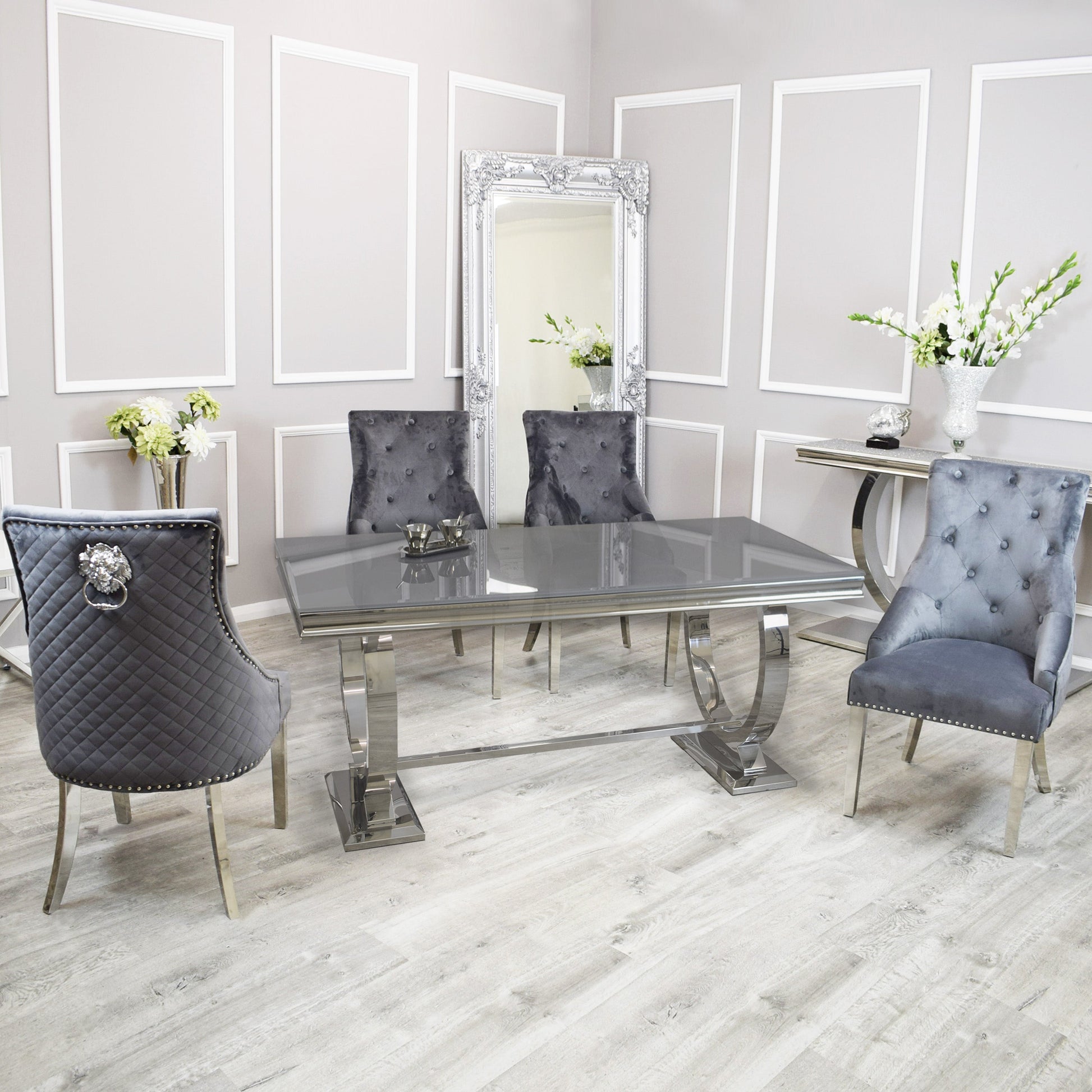 Louis Dinning Table Set with Bentley Chairs