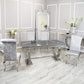 Silver Chrome Dinning Table with Nicole Chairs