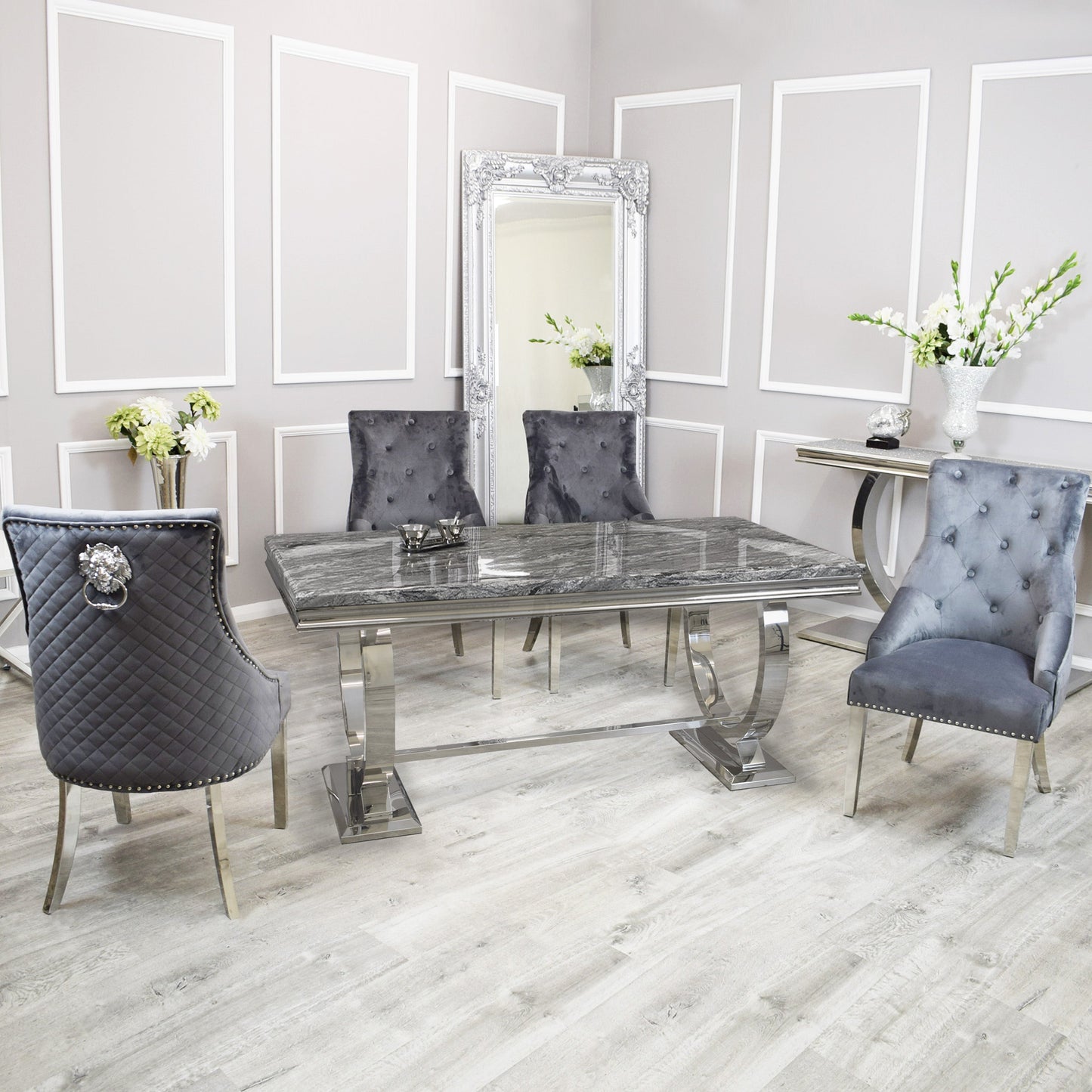 Louis Dinning Table Set with Bentley Chairs