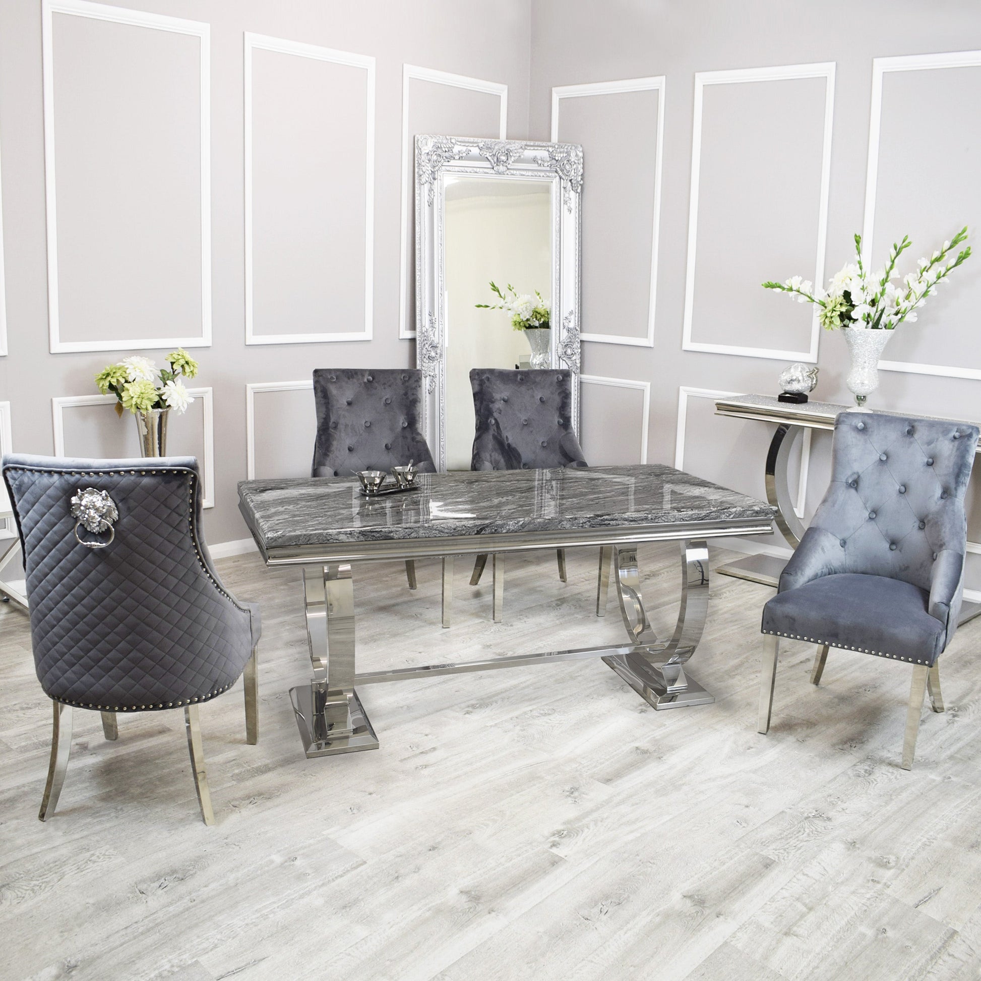 Louis Dinning Table Set with Bentley Chairs