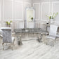 Silver Chrome Dinning Table with Nicole Chairs