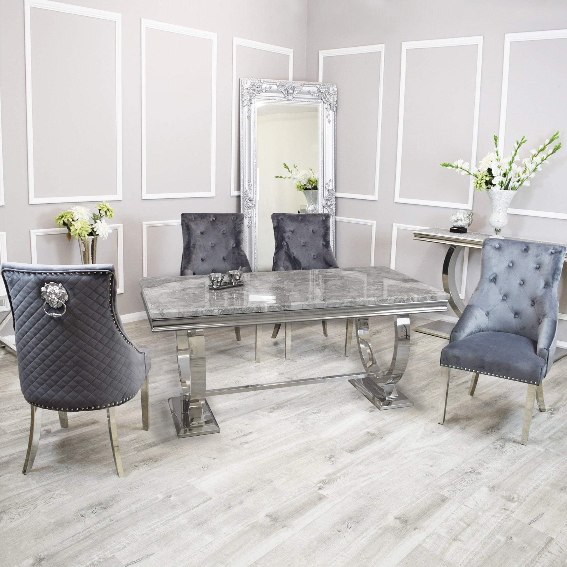 Louis Dinning Table Set with Bentley Chairs