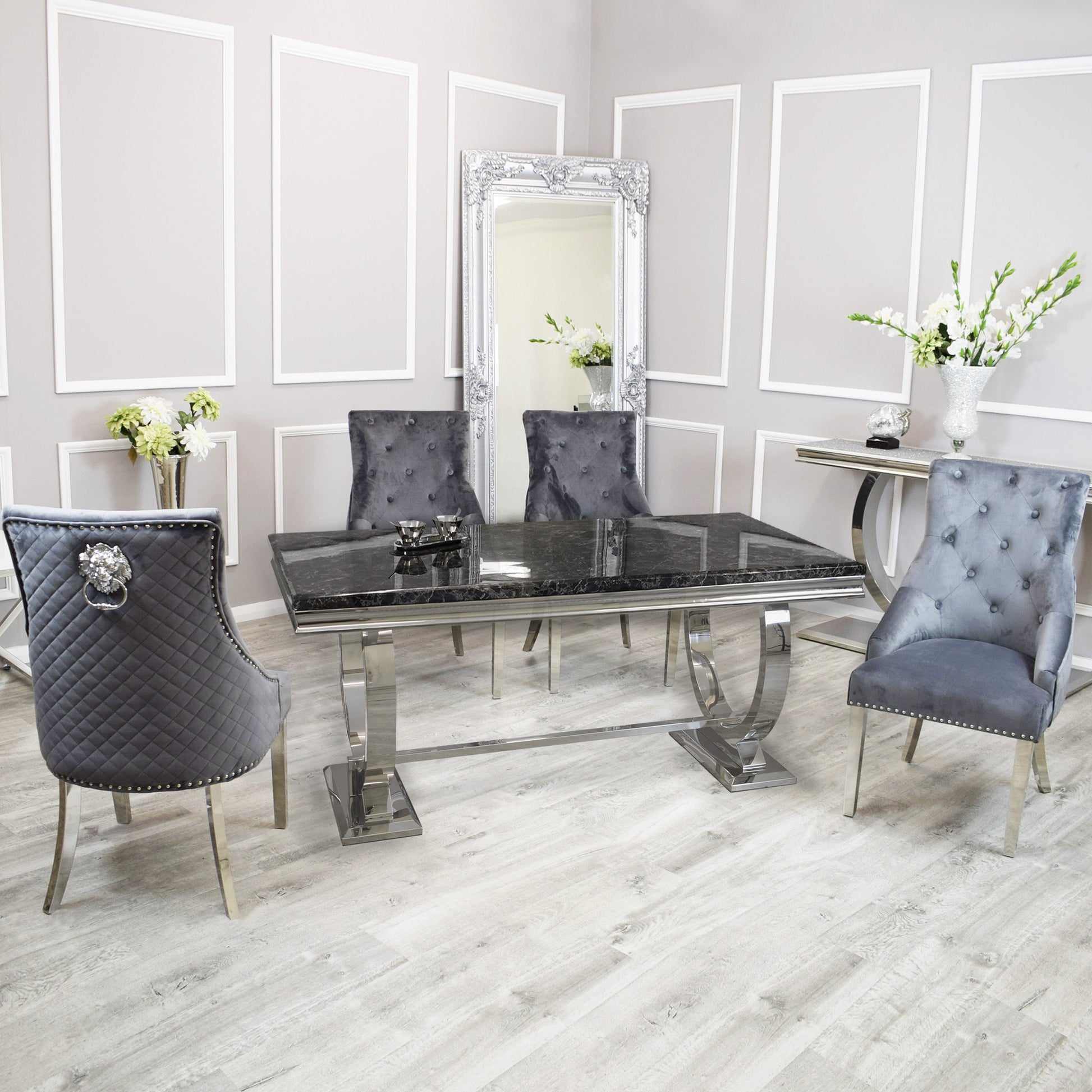 Louis Dinning Table Set with Bentley Chairs