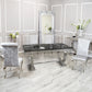 Silver Chrome Dinning Table with Nicole Chairs