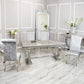 Silver Chrome Dinning Table with Nicole Chairs