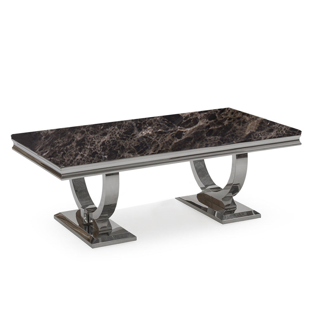 BLACK marble grande coffee table