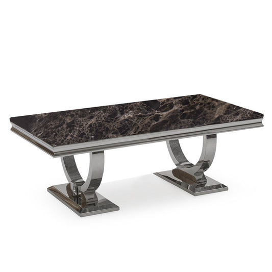 BLACK marble grande coffee table