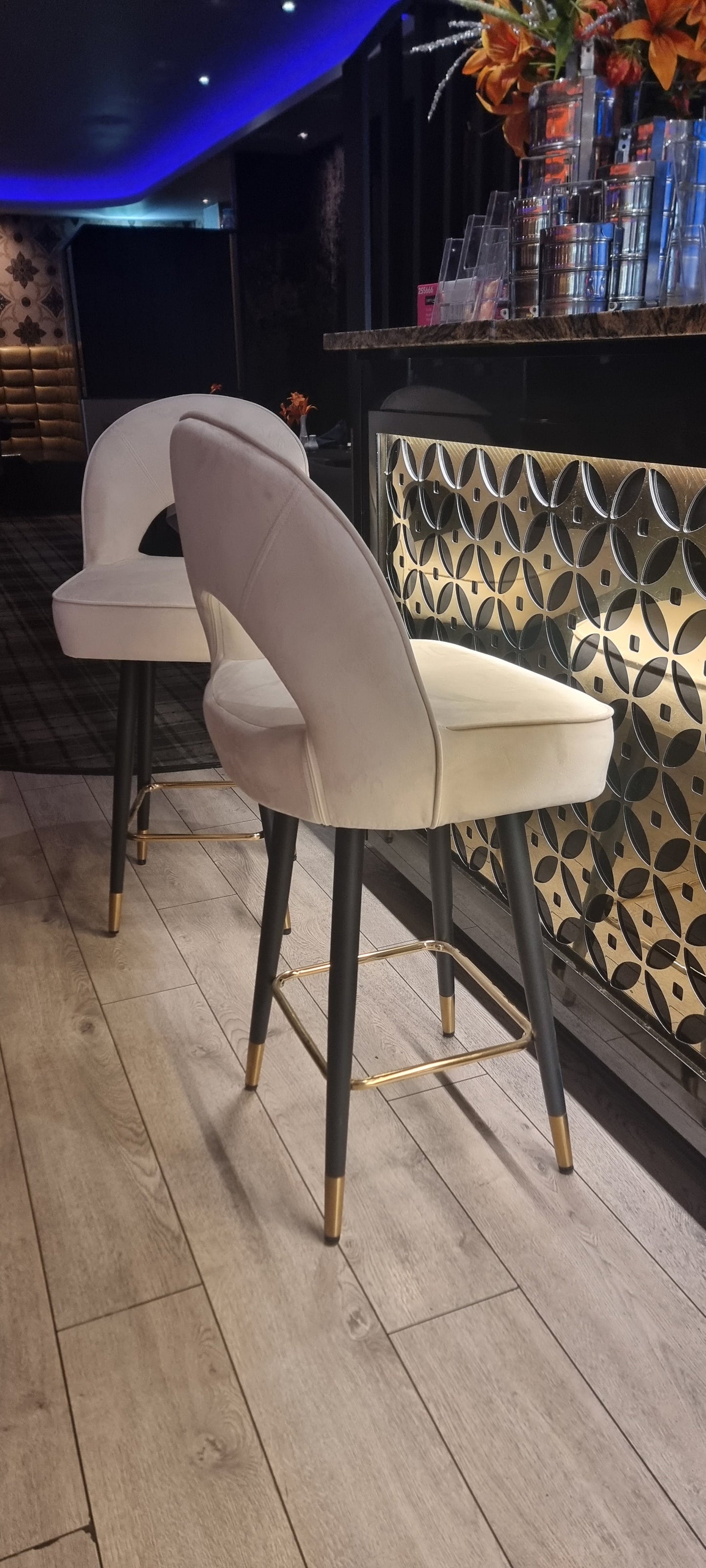 ASTRA VELVET BAR STOOL