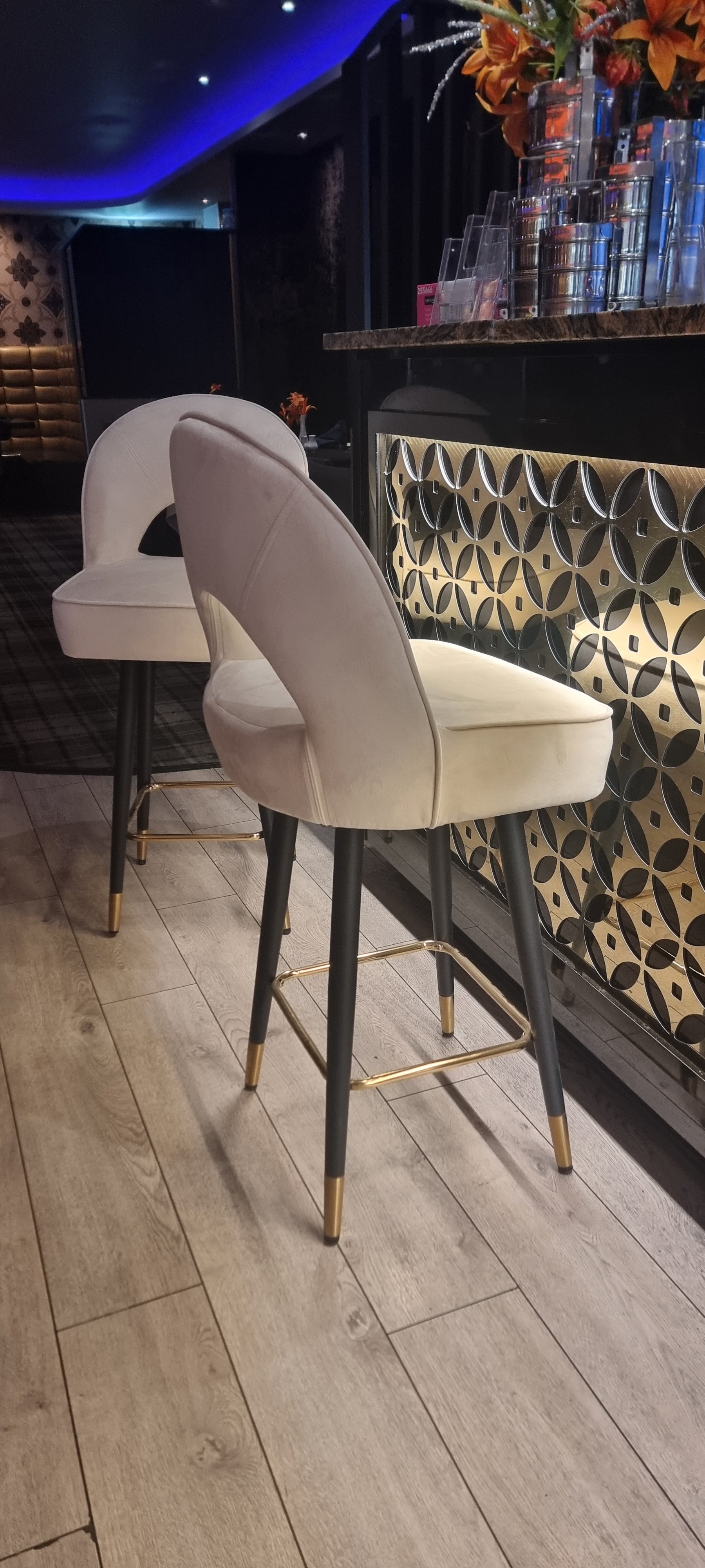 ASTRA VELVET BAR STOOL