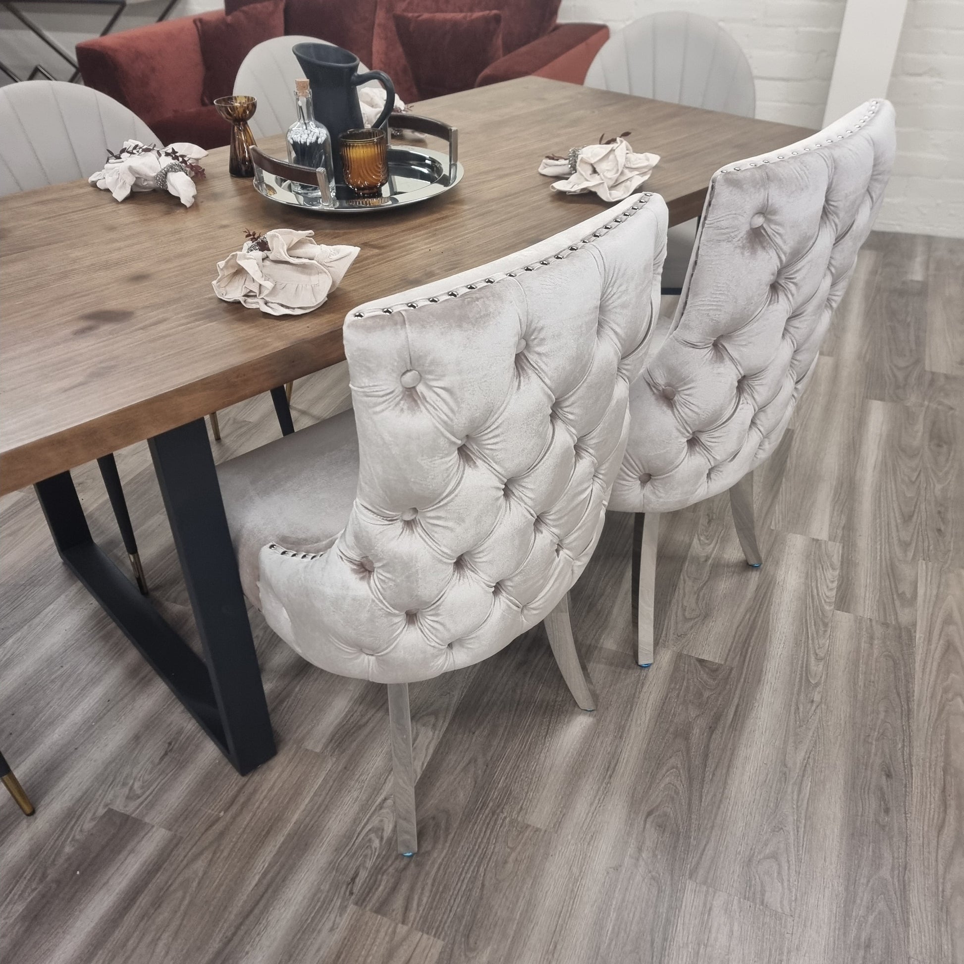 Kensington dining chair with deep button back