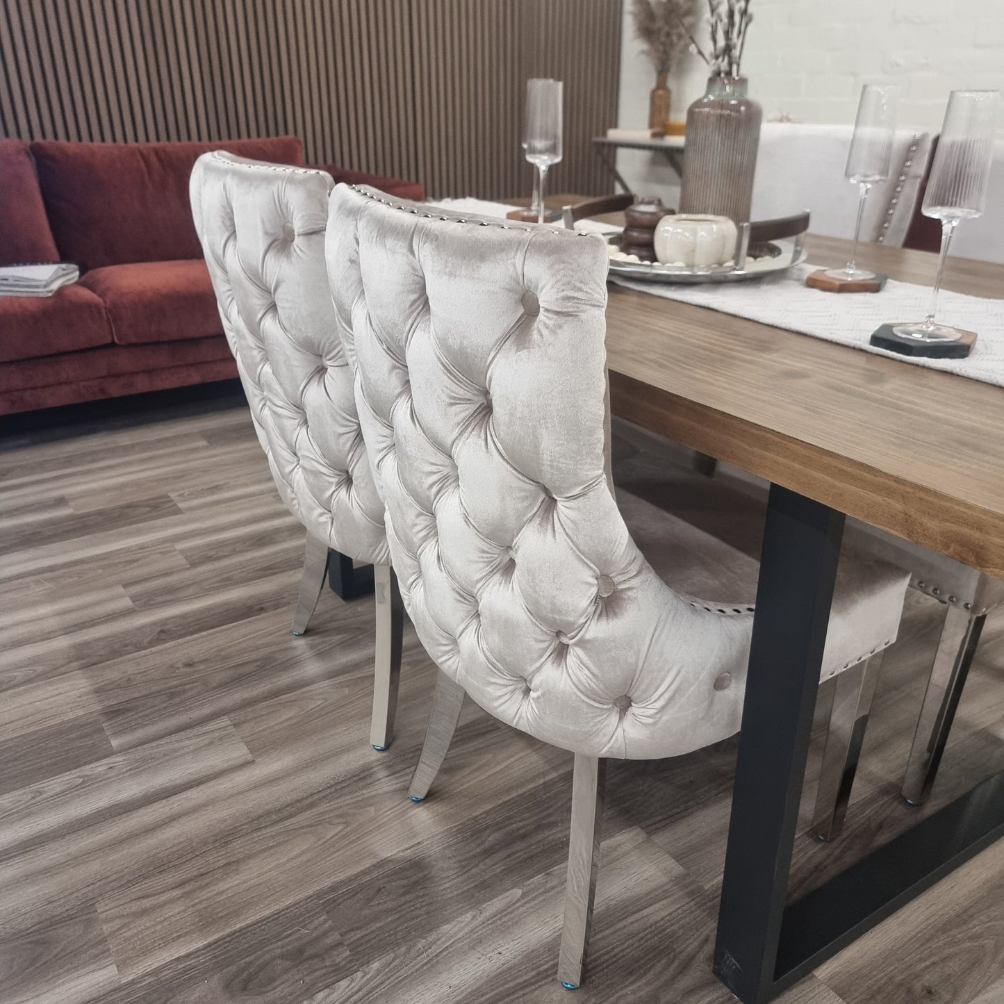 Kensington dining chair with deep button back