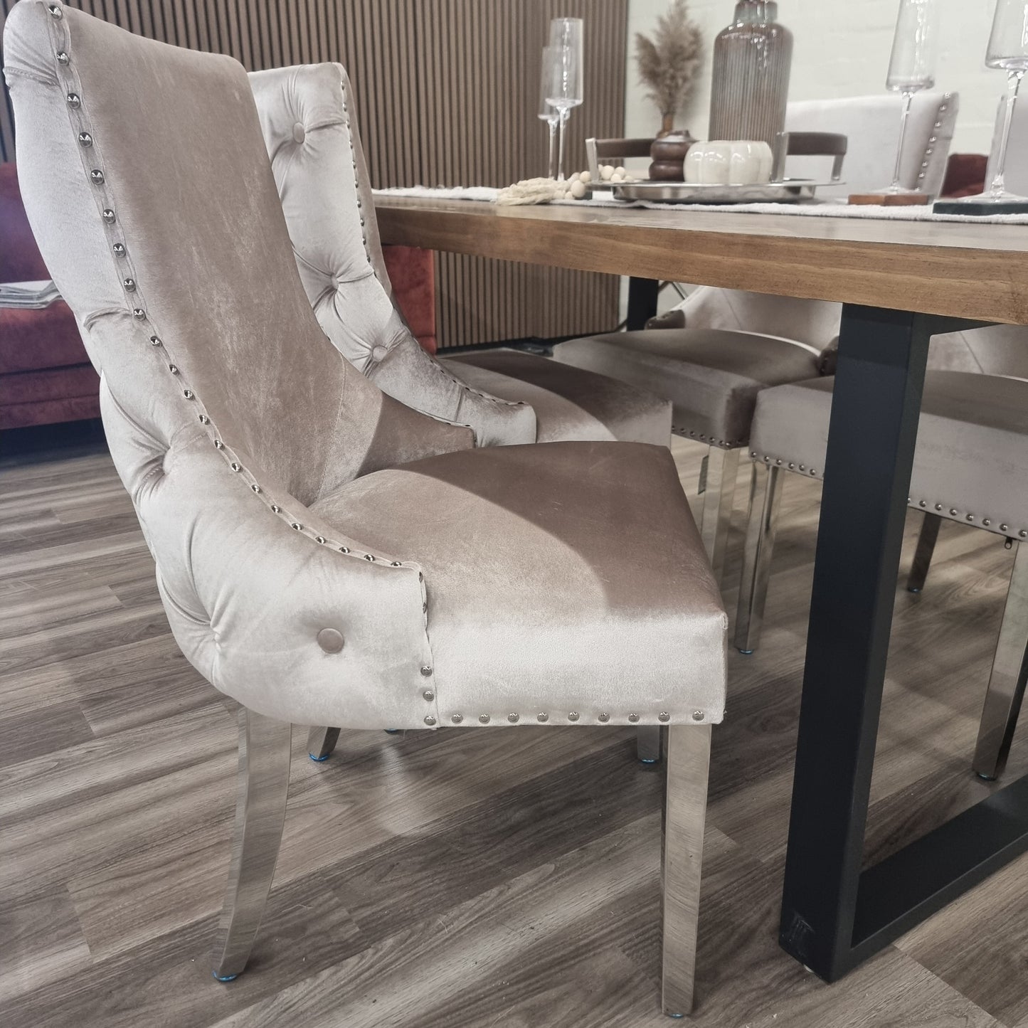 Kensington dining chair with deep button back