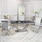 Silver Chrome Dinning Table with Nicole Chairs