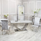 Silver Chrome Dinning Table with Nicole Chairs