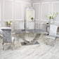 Silver Chrome Dinning Table with Nicole Chairs