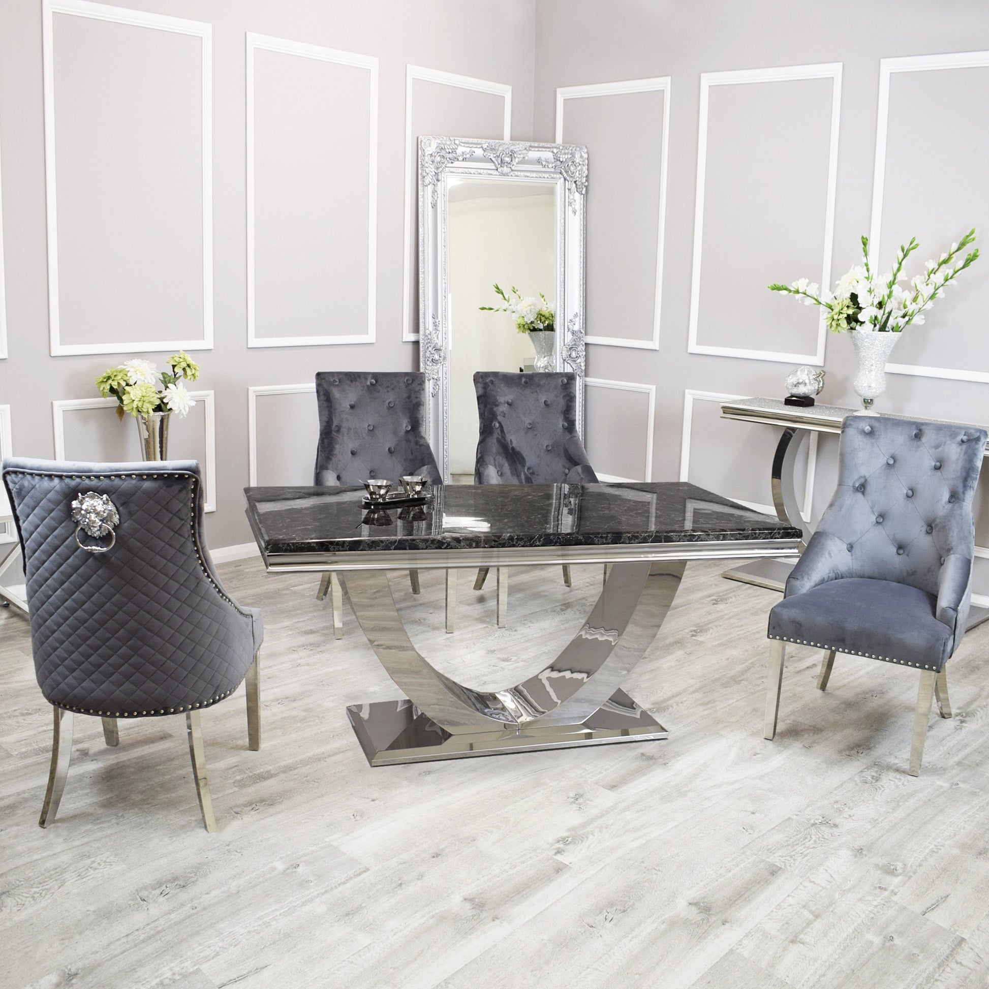 Louis Dinning Table Set with Bentley Chairs