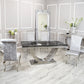 Silver Chrome Dinning Table with Nicole Chairs