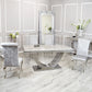 Silver Chrome Dinning Table with Nicole Chairs