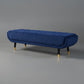 Enoak Modern Blue Bedroom Bench Velvet Upholstery Wooden Legs