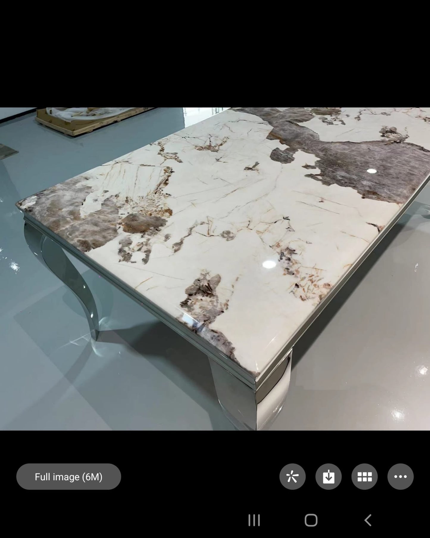 Louis Chrome Dining Table