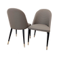 ALBA LEATHER DINING CHAIR – RIBBED STITCHING & BLACK SCANDINAVIAN LEGS
