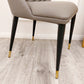 ALBA LEATHER DINING CHAIR – RIBBED STITCHING & BLACK SCANDINAVIAN LEGS