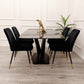 Apollo 1.6m Black Dining Table with Black Sintered Stone