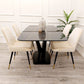 Apollo 1.6m Black Dining Table with Black Sintered Stone