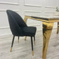 ASTRA LEATHER CHAIR – HIGH QUALITY BLACK LEGS WITH GOLD TIPS