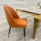 ASTRA LEATHER CHAIR – HIGH QUALITY BLACK LEGS WITH GOLD TIPS