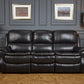Abbey Reclining Sofas In Bonded Black Real Leather