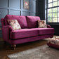 Alicante Purple Fabric High Sofa For Elderly Handmde Monaco Amethyst Set With Wooden Legs
