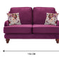 Alicante Purple Fabric High Sofa For Elderly Handmde Monaco Amethyst Set With Wooden Legs